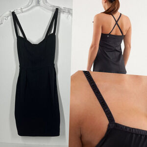 Lululemon Cross Back Cinchable Loose Tank Black 4 NWOT